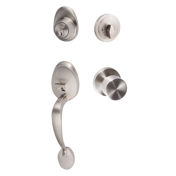Sure-Loc Hardware Sure-Loc Hardware Alta Handleset, Bergen Round Handset Trim, Satin Nickel AT507-BG-RD 15 - main